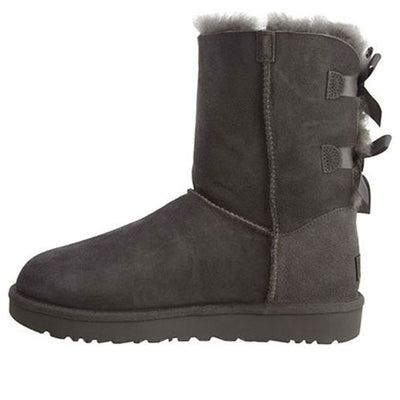 (WMNS) UGG Mini Bailey Bow II Boot Fleece Lined Gray