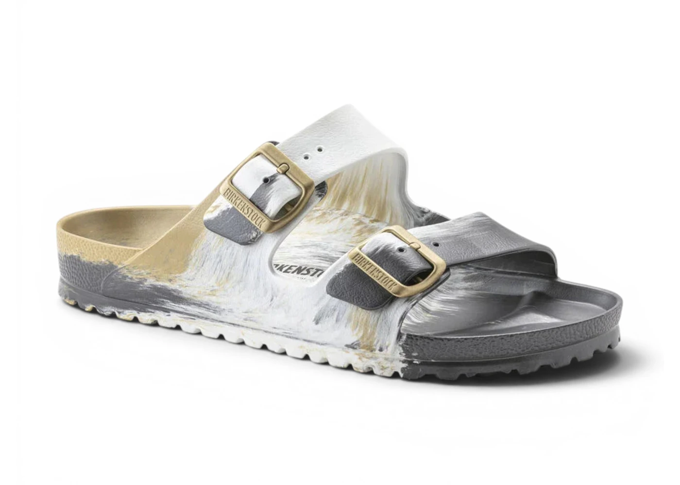 Birkenstock Unisex Arizona Essentials Slide-On Sandal Glamour Gold Multi