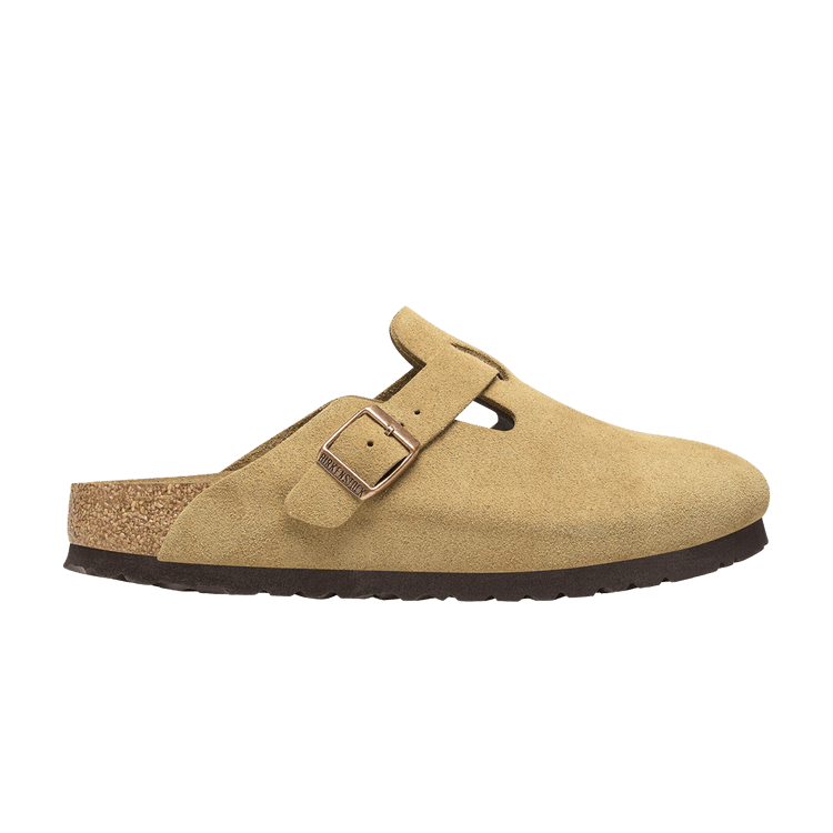 Birkenstock Wmns Boston Suede Leather 'Latte Cream'