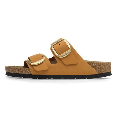 (WMNS) Birkenstock Arizona Big Buckle Nubuck Leather Narrow Fit Sandals 'Burnt Orange'