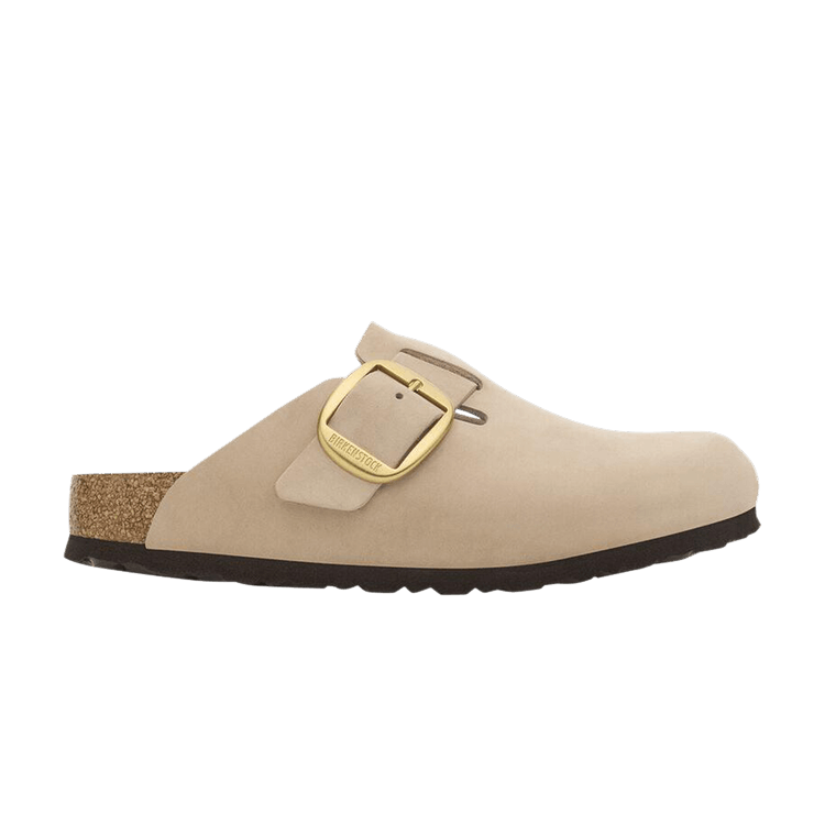 Birkenstock Wmns Boston Big Buckle Nubuck Narrow 'Sandcastle'
