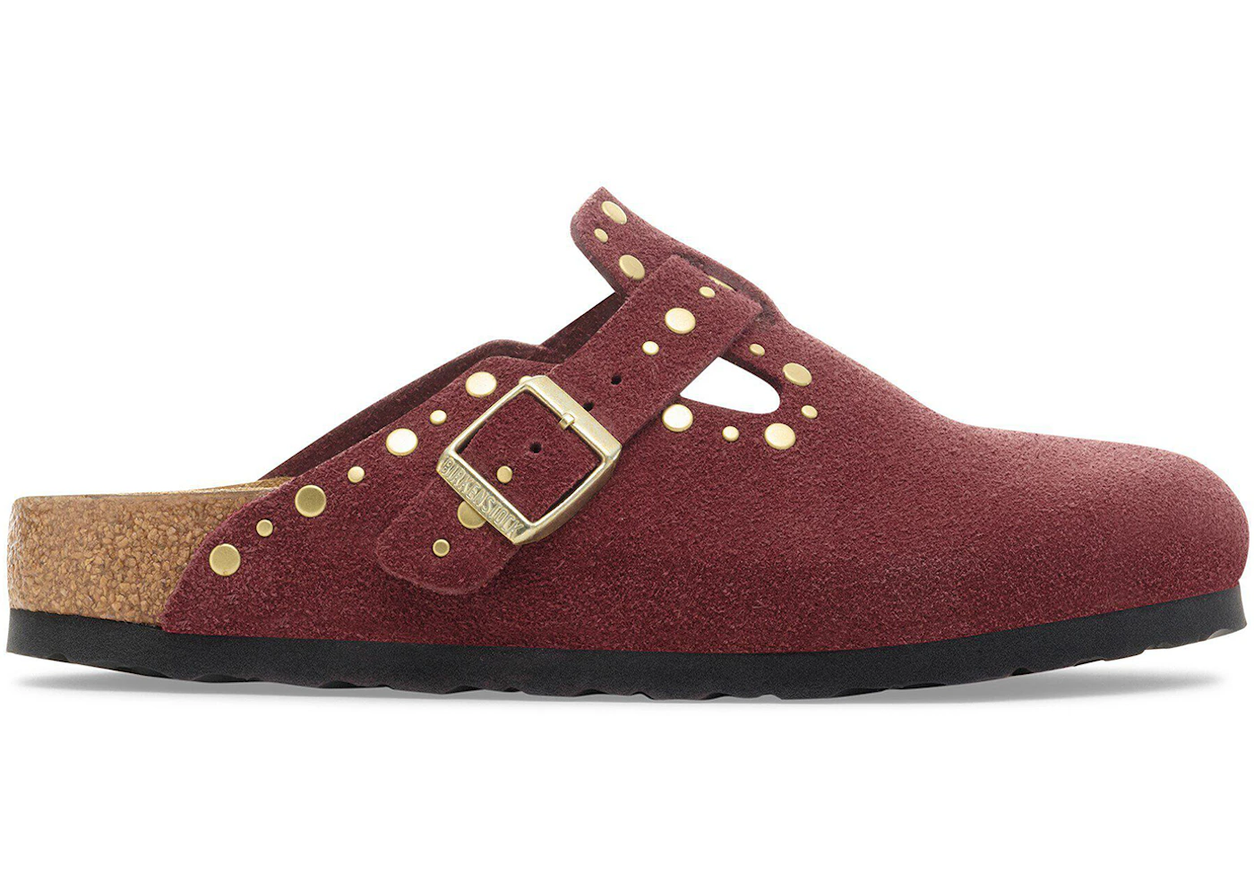 Birkenstock Boston Rivets Suede Leather Zinfandel