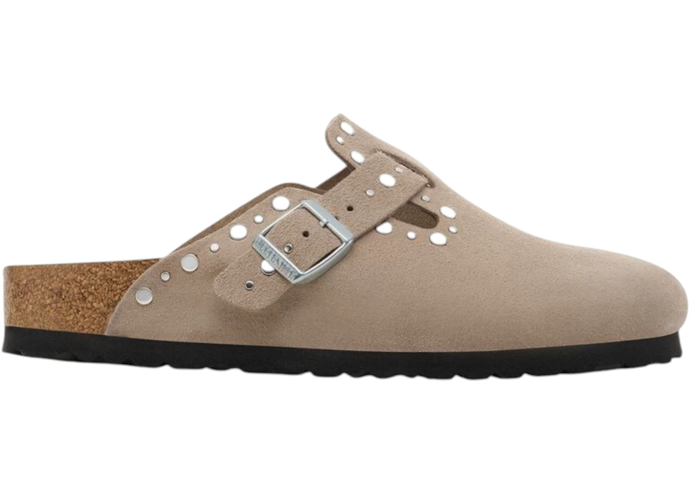 Birkenstock Boston Rivets Suede Leather Taupe