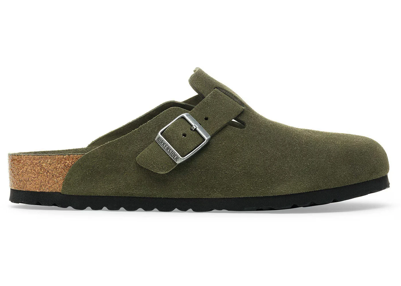 Birkenstock Boston Soft Footbed Suede Thyme Tonal