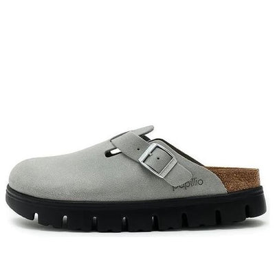 (WMNS) Birkenstock Boston Chunky Suede Leather 'Pure Sage'