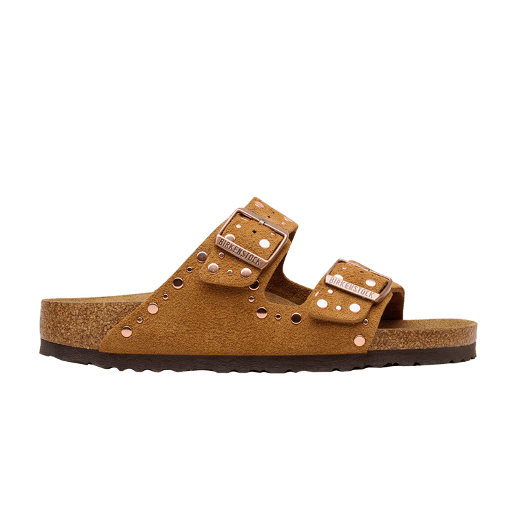 Birkenstock Wmns Arizona Rivets Suede Sandal 'Mink'