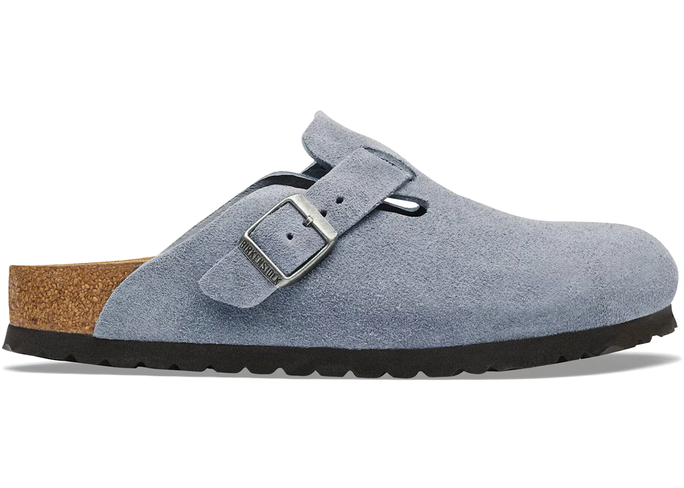 Birkenstock Boston Suede Leather Stone Blue