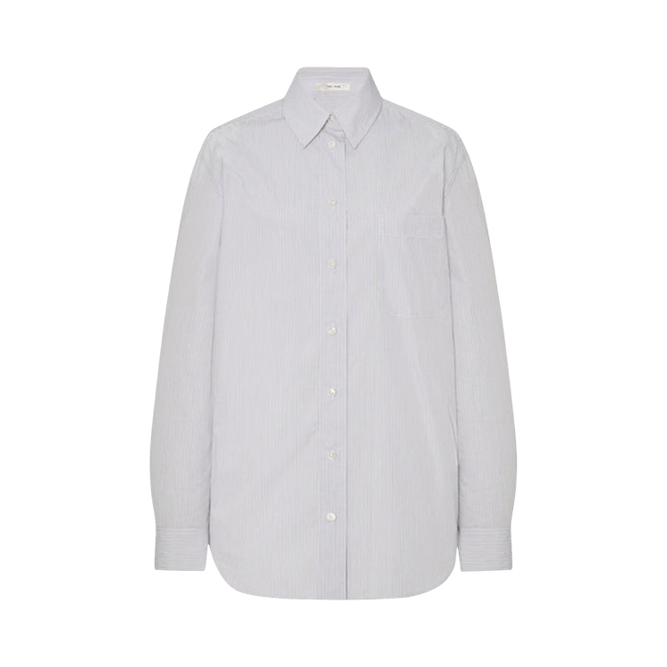The Row Gavina Shirt 'White/Blue Stripe'