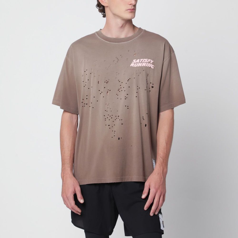SATISFY Distressed Oversized T-Shirt