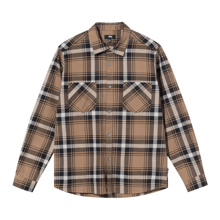 Stussy Classic Bailey Plaid Long-Sleeve Shirt 'Brown'