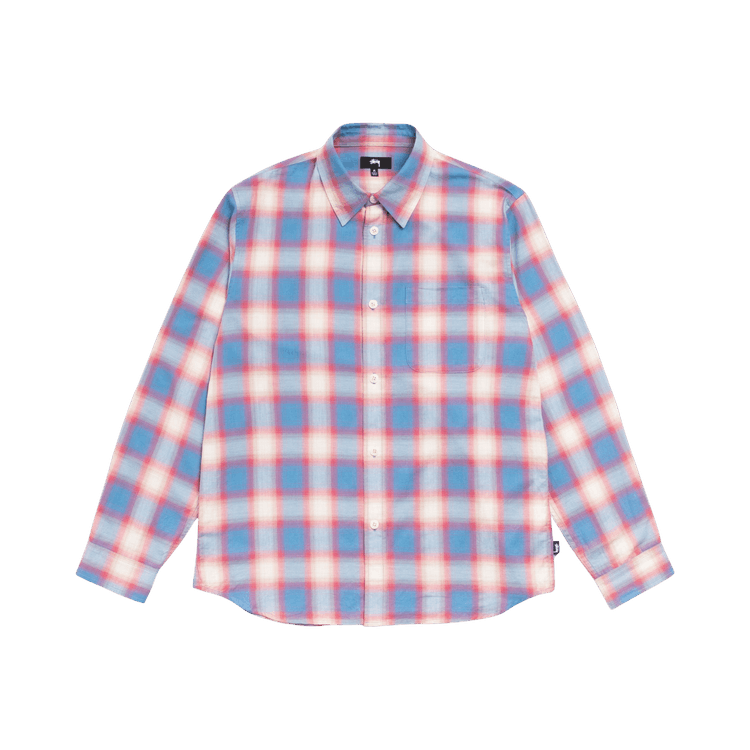 Stussy Beach Ombre Plaid Shirt 'Blue'