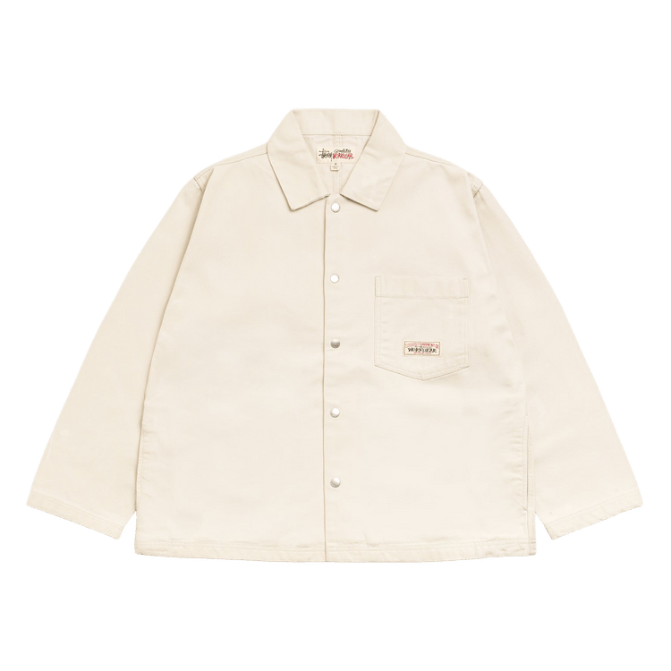 Stussy Canvas Work Overshirt 'Bone'