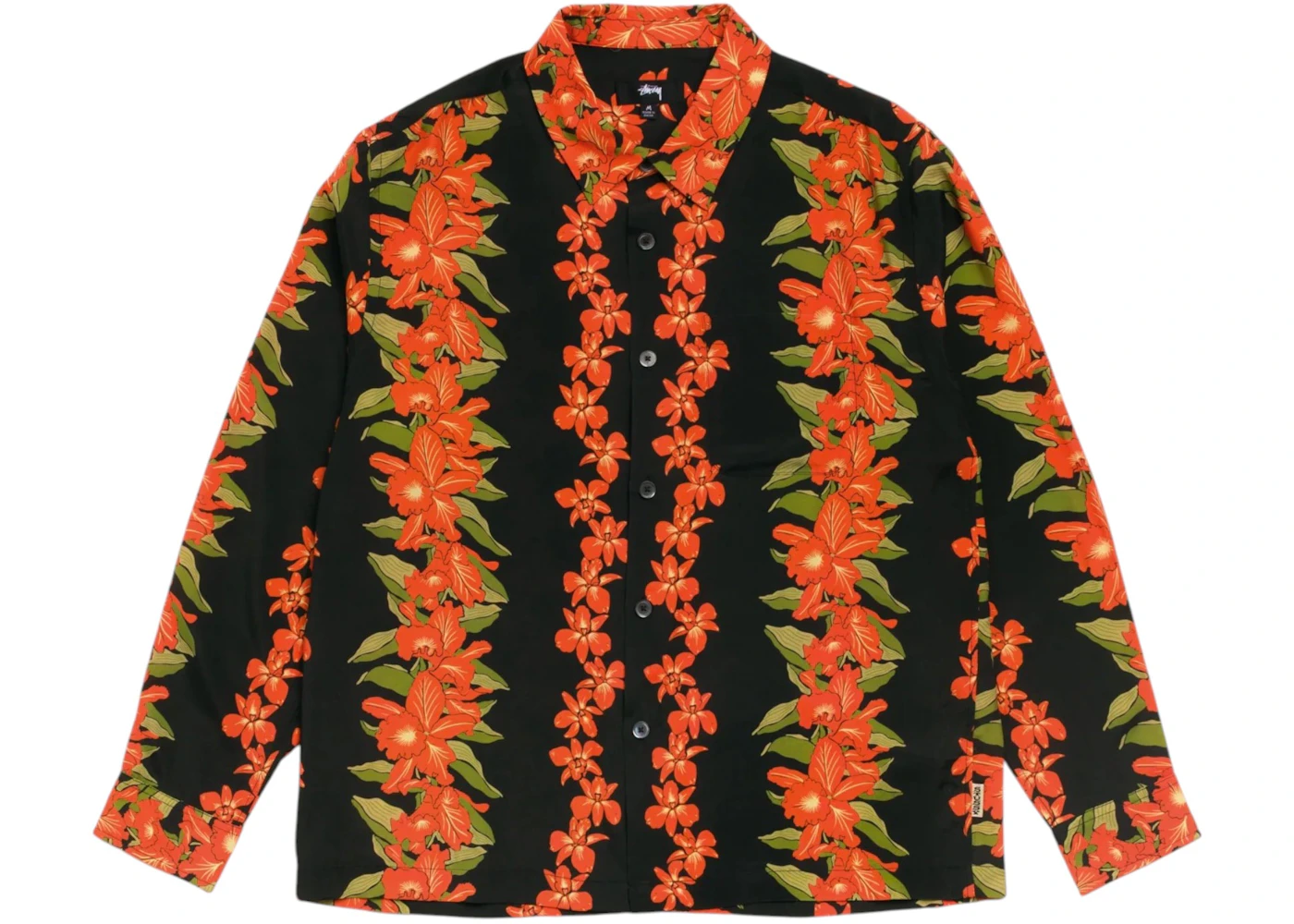 Stussy Hawaiian Floral Shirt Black