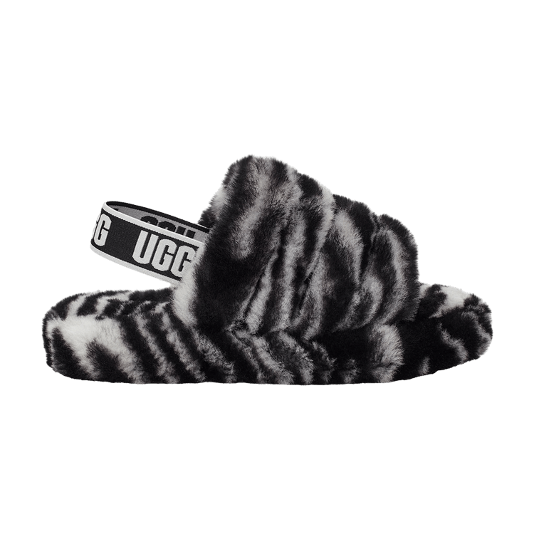 UGG Fluff Yeah Slide Kids 'Zebra'