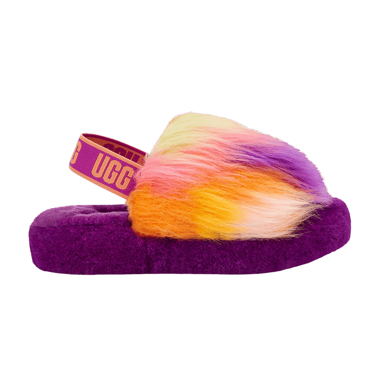 UGG Fluff Yeah Slide Kids 'Tie Dye - Berrylicious'