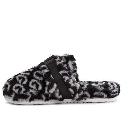 UGG Super Fluff Slipper 'Black White'
