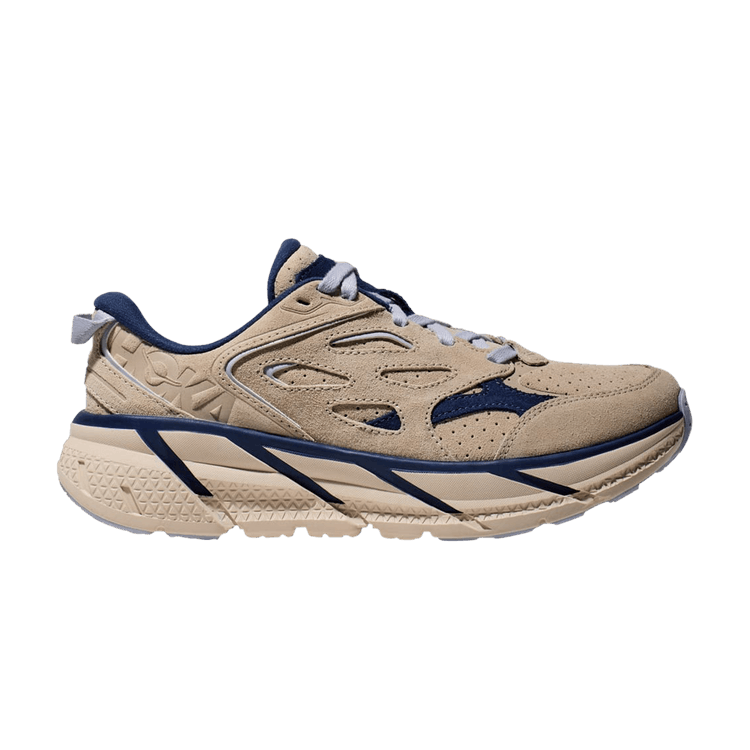 HOKA Clifton L Suede 'Oat Milk Bellwether Blue'