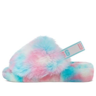(WMNS) UGG Fluff Yeah Slide 'Blue Pink'