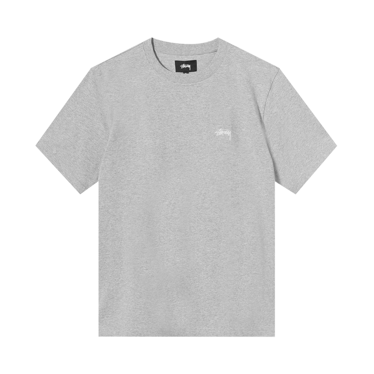 Stussy Stock Logo Tee 'Grey Heather'
