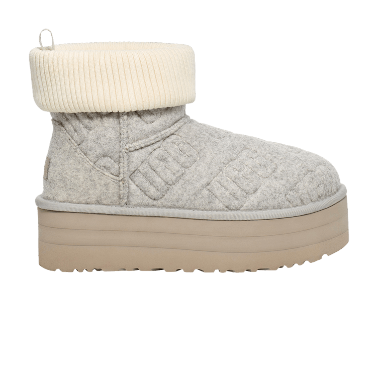 UGG Wmns Classic Mini Platform Felted Boot 'Grey'