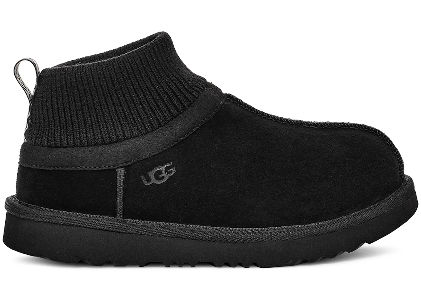 UGG Classic Ultra Stretch Cuff Slipper Black (Kids)