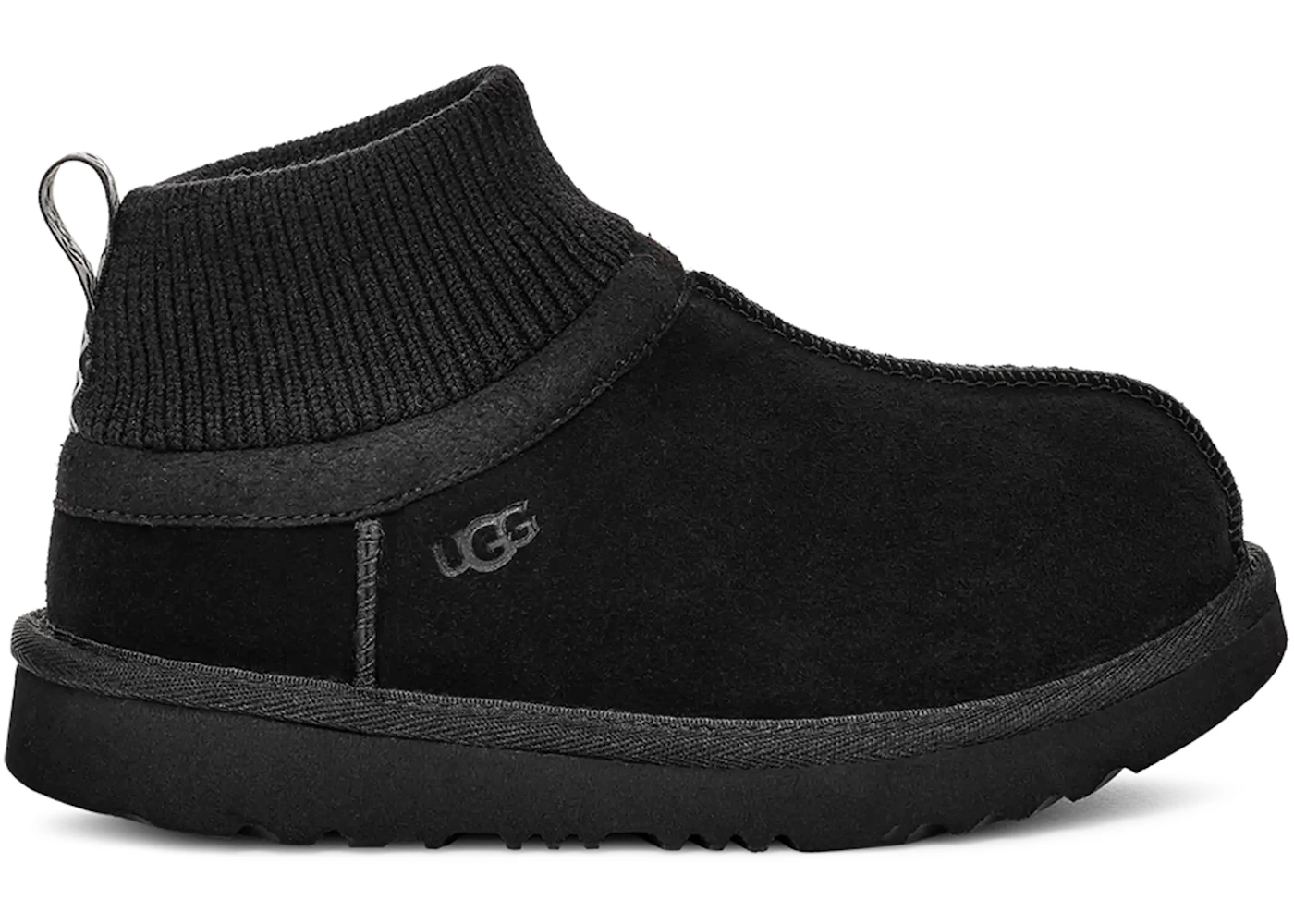UGG Classic Ultra Stretch Cuff Slipper Black (Toddler)