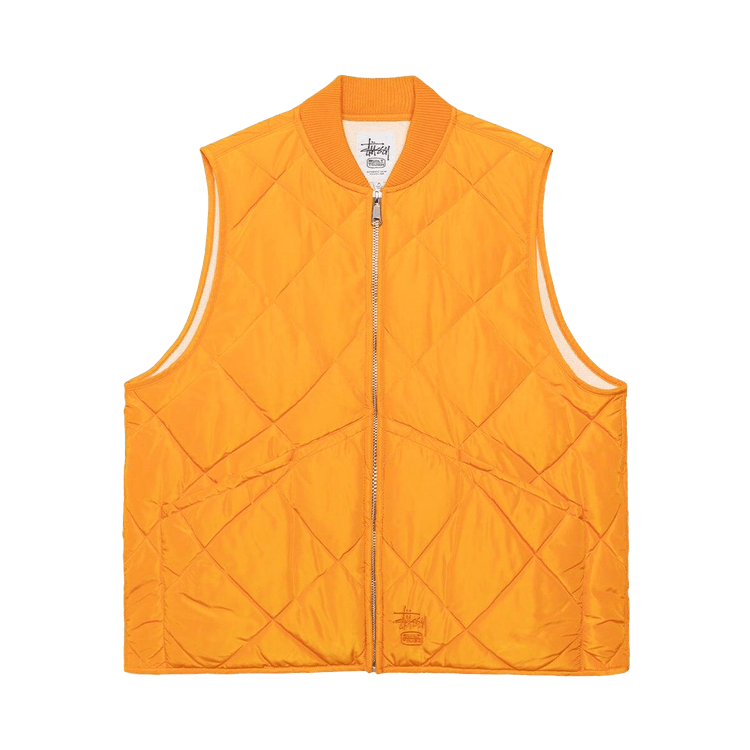 Stussy Thermal Lined Quilted Vest 'Orange'