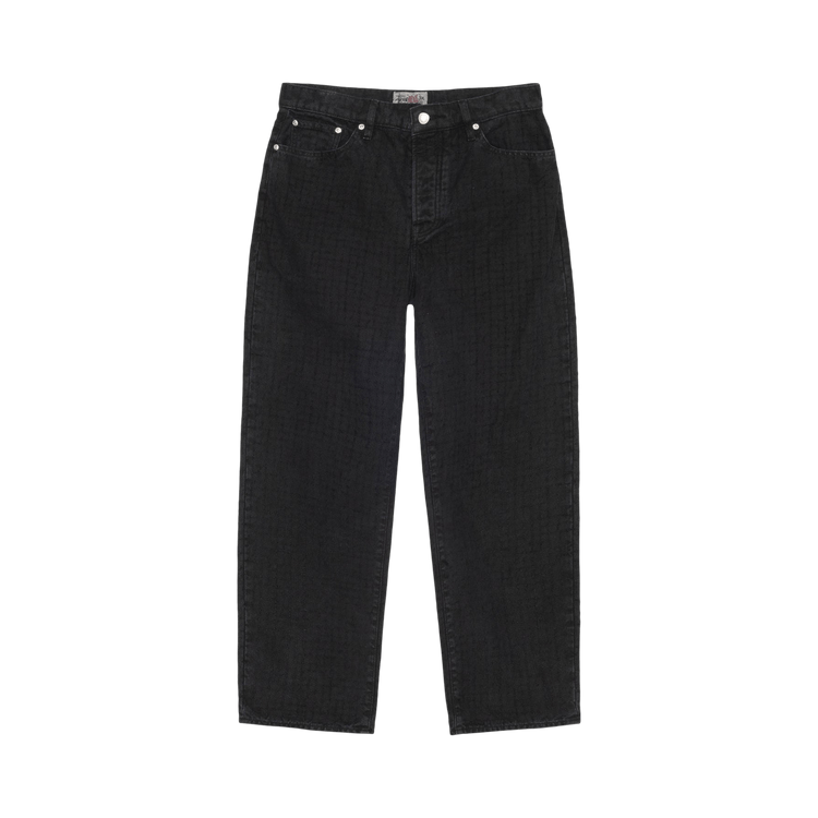 Stussy Big Ol Needlepunch Canvas Jeans 'Black'