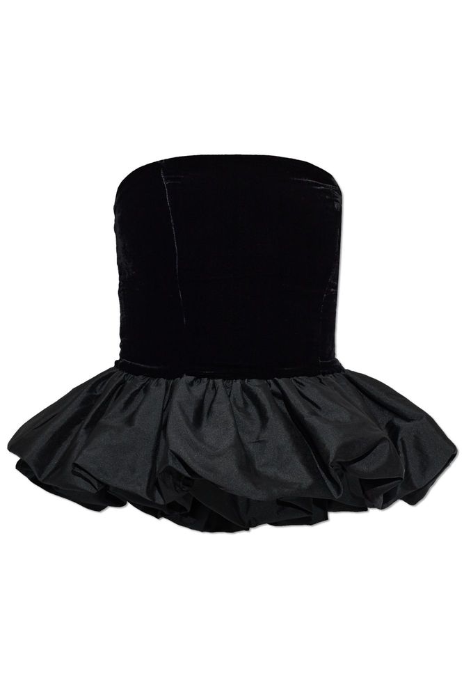 ROTATE Strapless Peplum Top