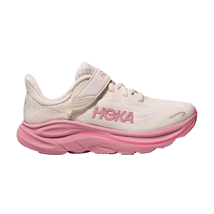 HOKA Clifton 10 Little Kids 'Rose Cream Dried Rose'