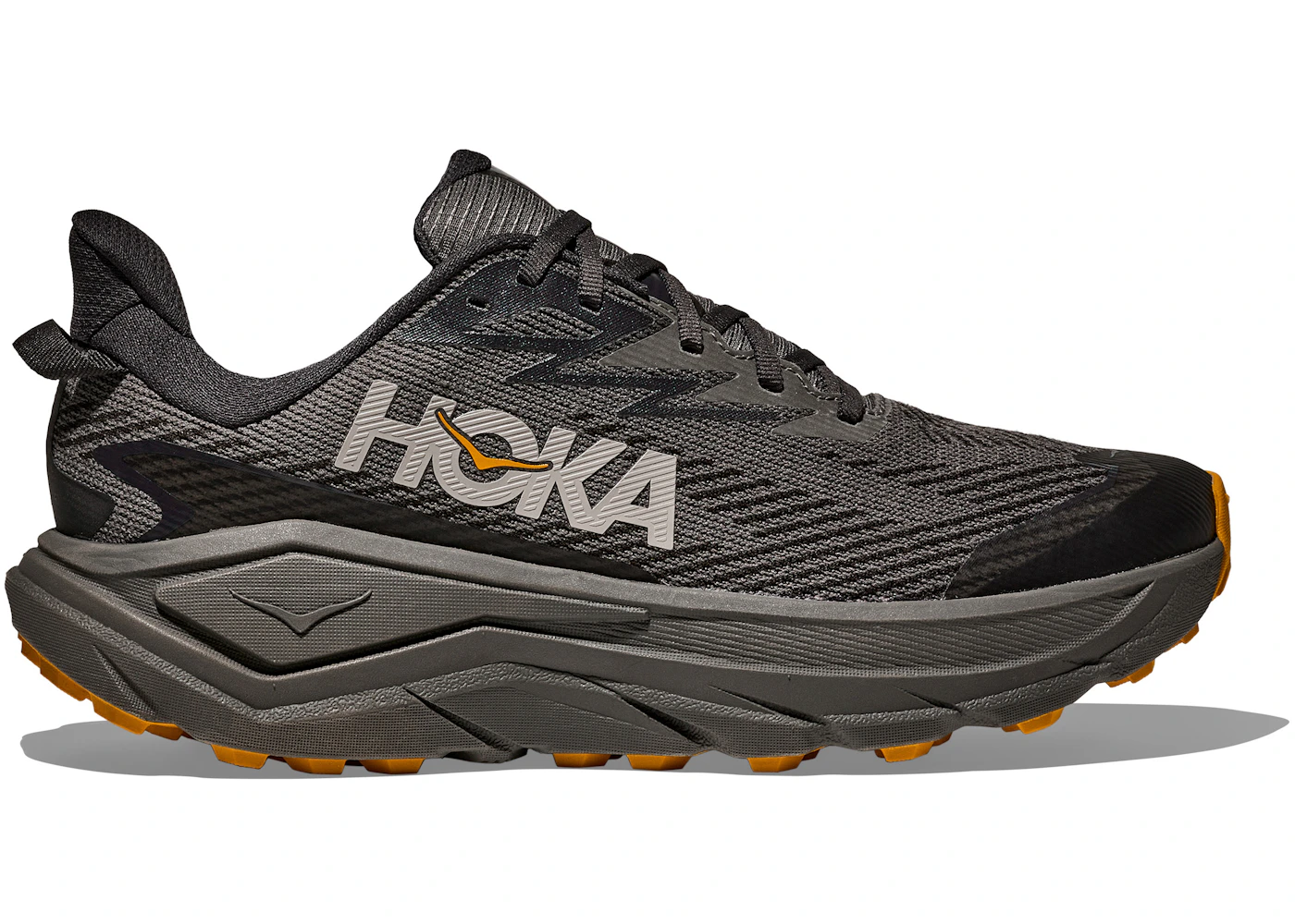 Hoka One One Challenger 8 Gore-Tex Asphalt Grey Varsity Yellow