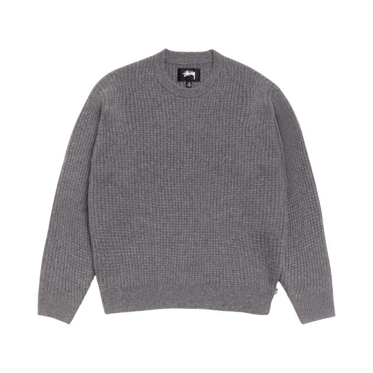 Stussy Waffle Cashmere Sweater 'Charcoal'