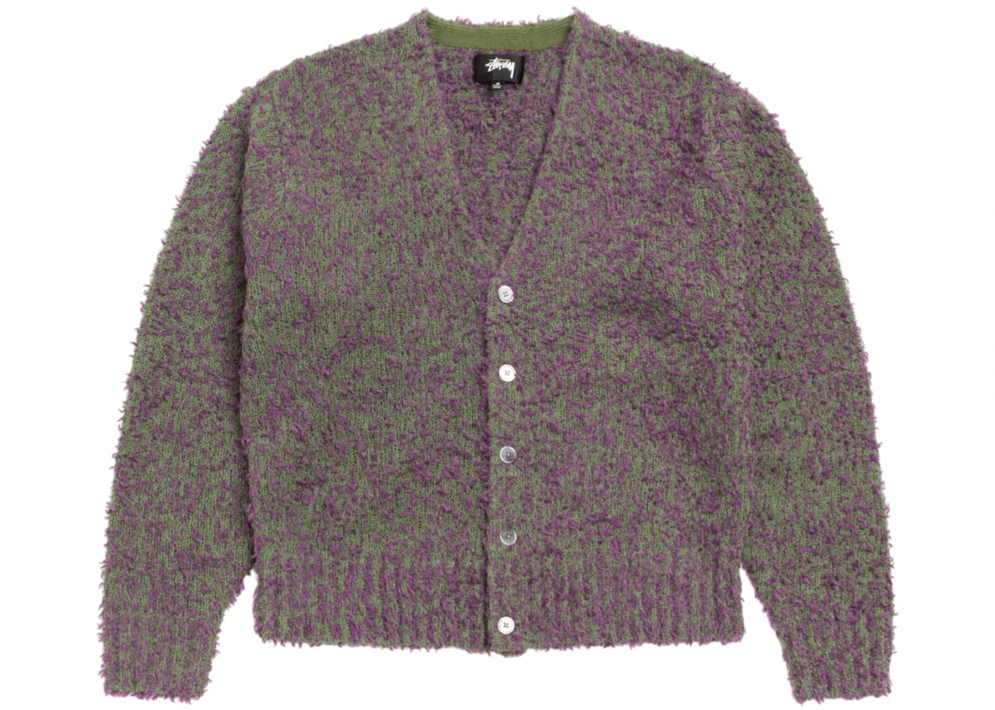 Stussy Textured Cardigan Purple/Green