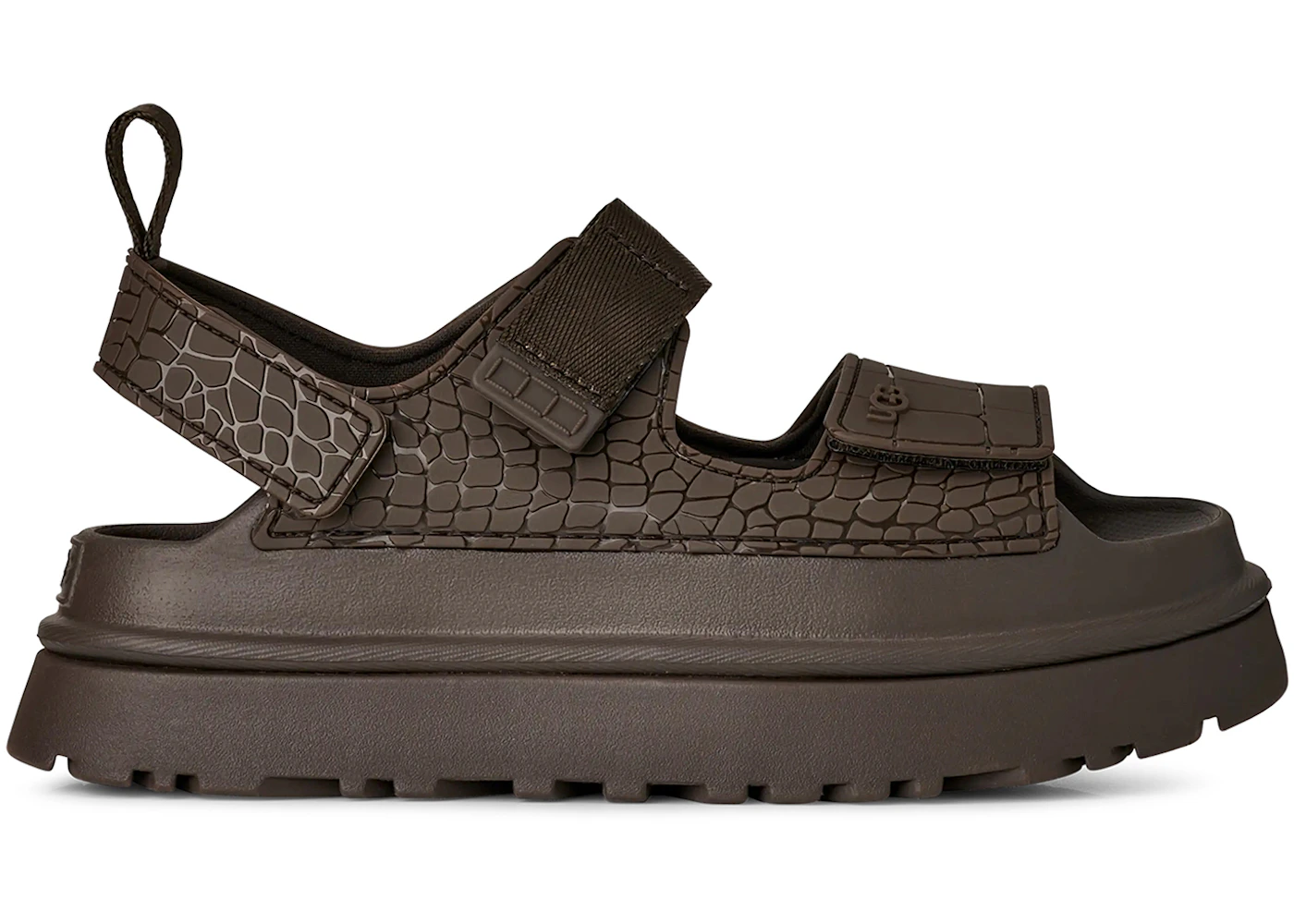 UGG GoldenGlow Embossed Sandal Dense Smoke (Women's)