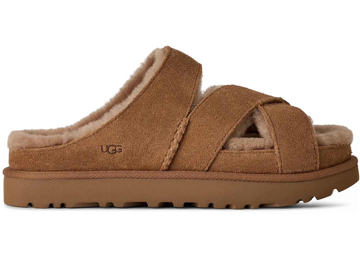 UGG Greenport Cross Strap Slide Chestnut (Women's)