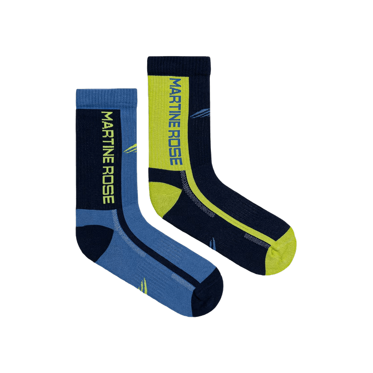 Martine Rose Sports Sock (Multi-Pack) 'Blue/Lime'