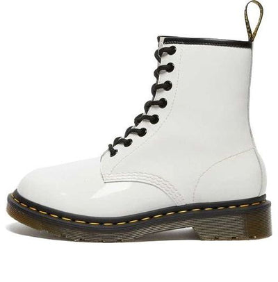 (WMNS) Dr.Martens 1460 Patent Leather Lace Up Boots 'White'