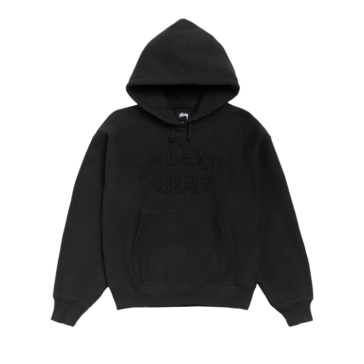 Stussy Gear Applique Hoodie 'Black'