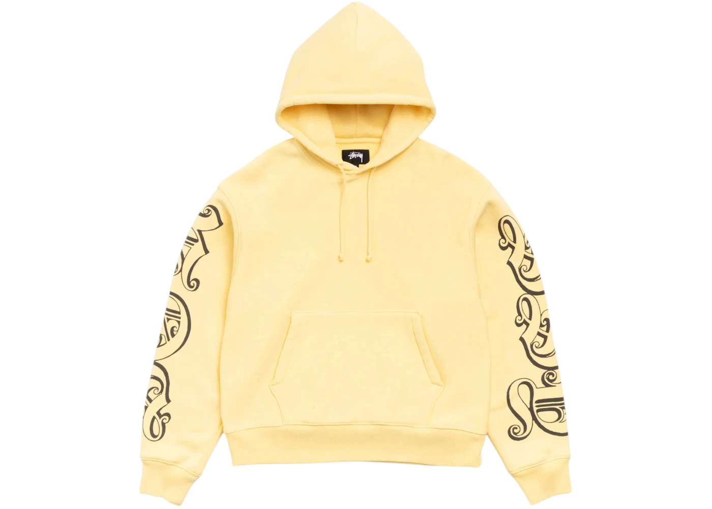 Stussy Motif Print Hoodie Yellow