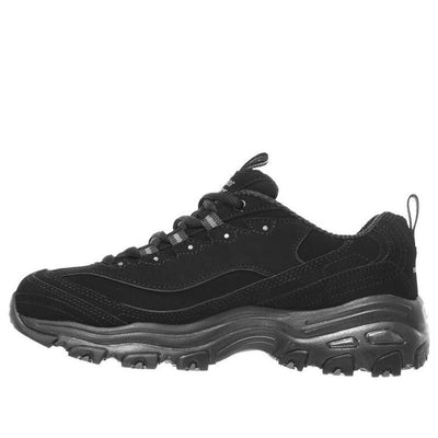 (WMNS) Skechers D'Lites Low-Top Running Shoes Black