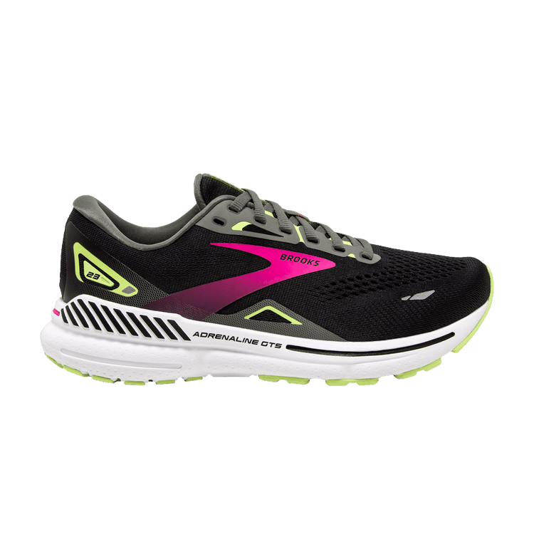 Brooks Wmns Adrenaline GTS 23 2A Narrow 'Black Gunmetal Pink'
