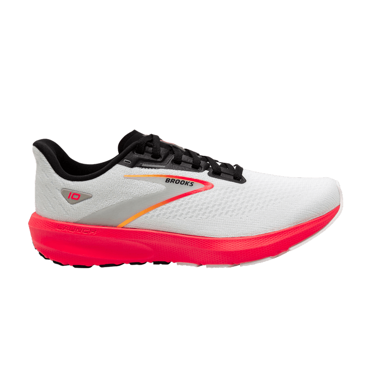 Brooks Wmns Launch 10 'White Fiery Coral'