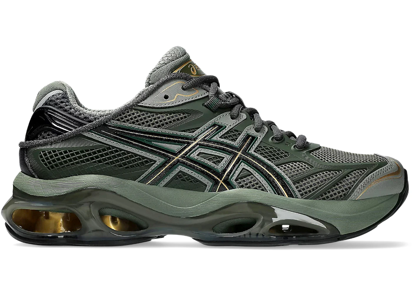 ASICS Gel-Kinetic 2.0 Obsidian Grey Olive Canvas
