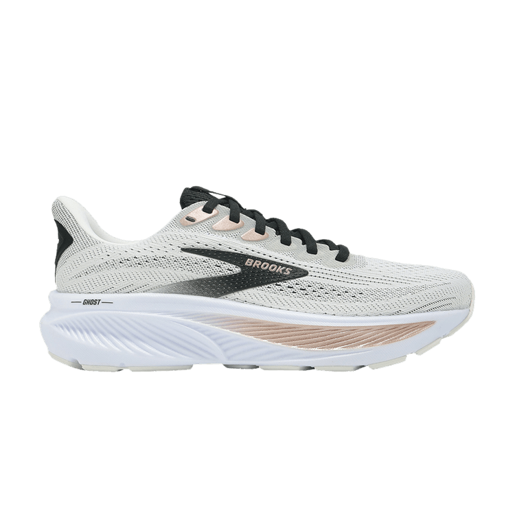 Brooks Wmns Ghost 17 Wide 'White Black Rose Gold'