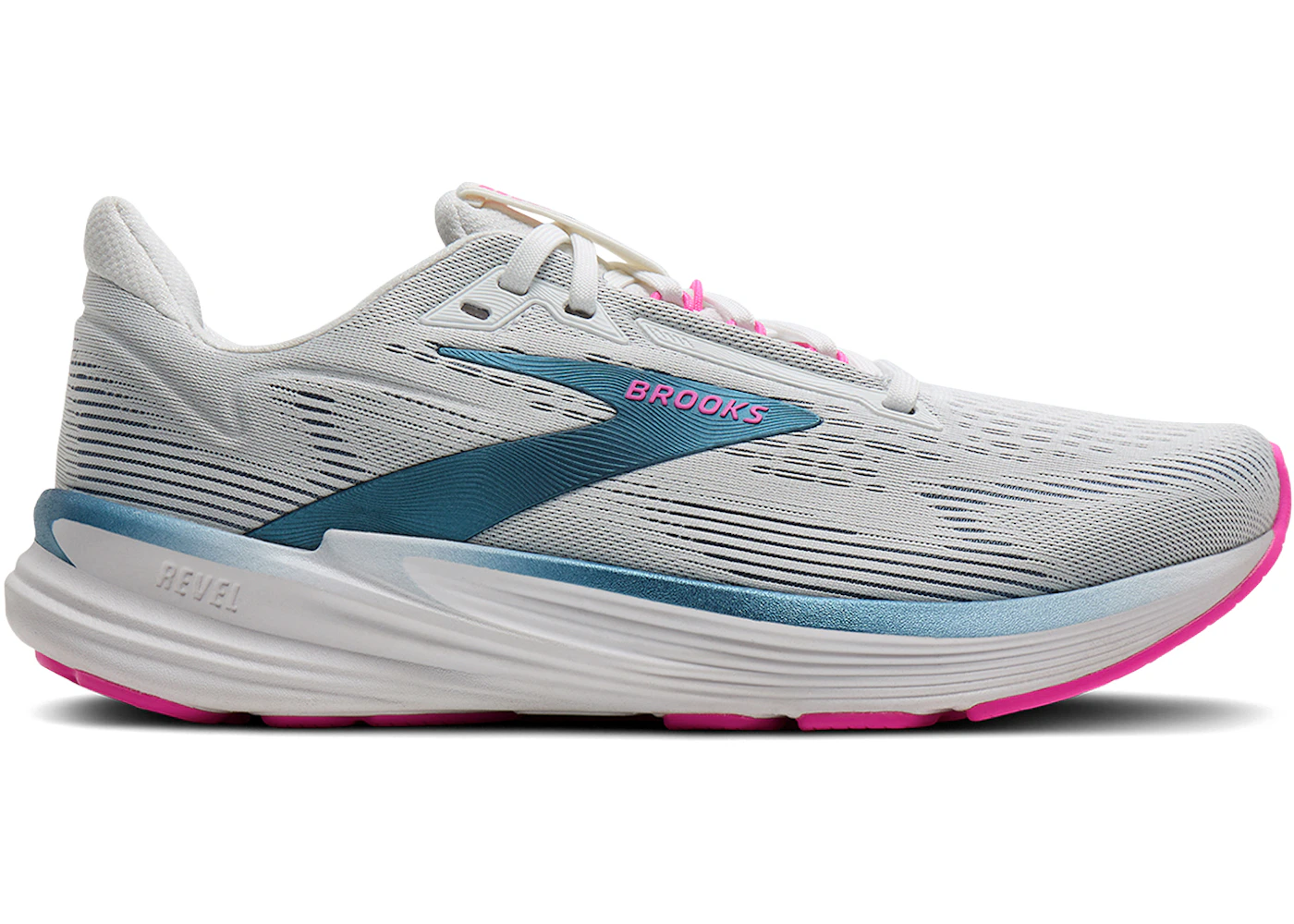 Brooks Revel 8 White Moonlight Pink (Women's)