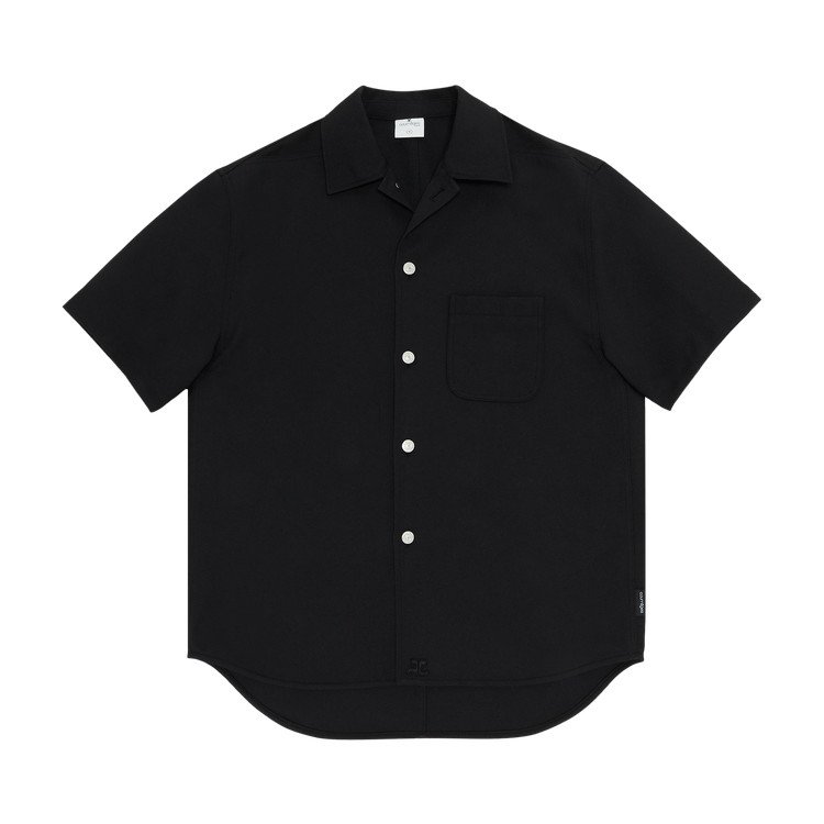 Courrèges Retro Twill Skater Shirt 'Black'