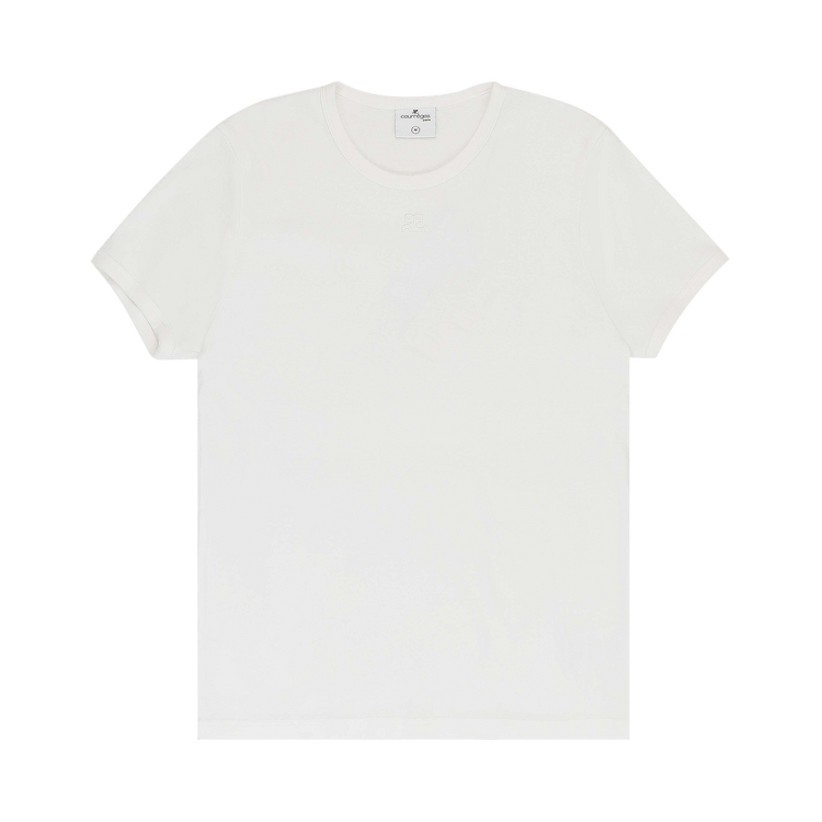Courrèges Bumpy Contrast Ringer T-Shirt 'White'