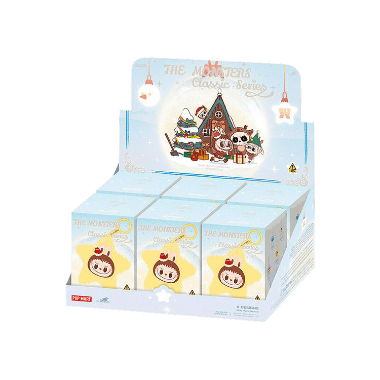 Pop Mart Labubu THE MONSTERS Classic Series Sparkly Plush Pendant Sealed Case 'Mystery' (6 Blind Boxes)