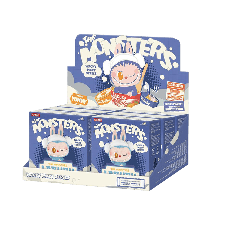 Pop Mart Labubu THE MONSTERS Wacky Mart Series Fridge Magnet Sealed Whole Set 'Mystery' (6 Blind Boxes)