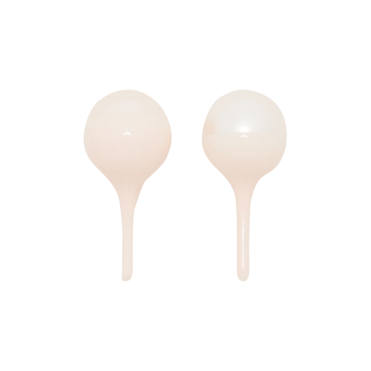 Ottolinger Dipped Pearl Studs 'Silver/Light Pink'